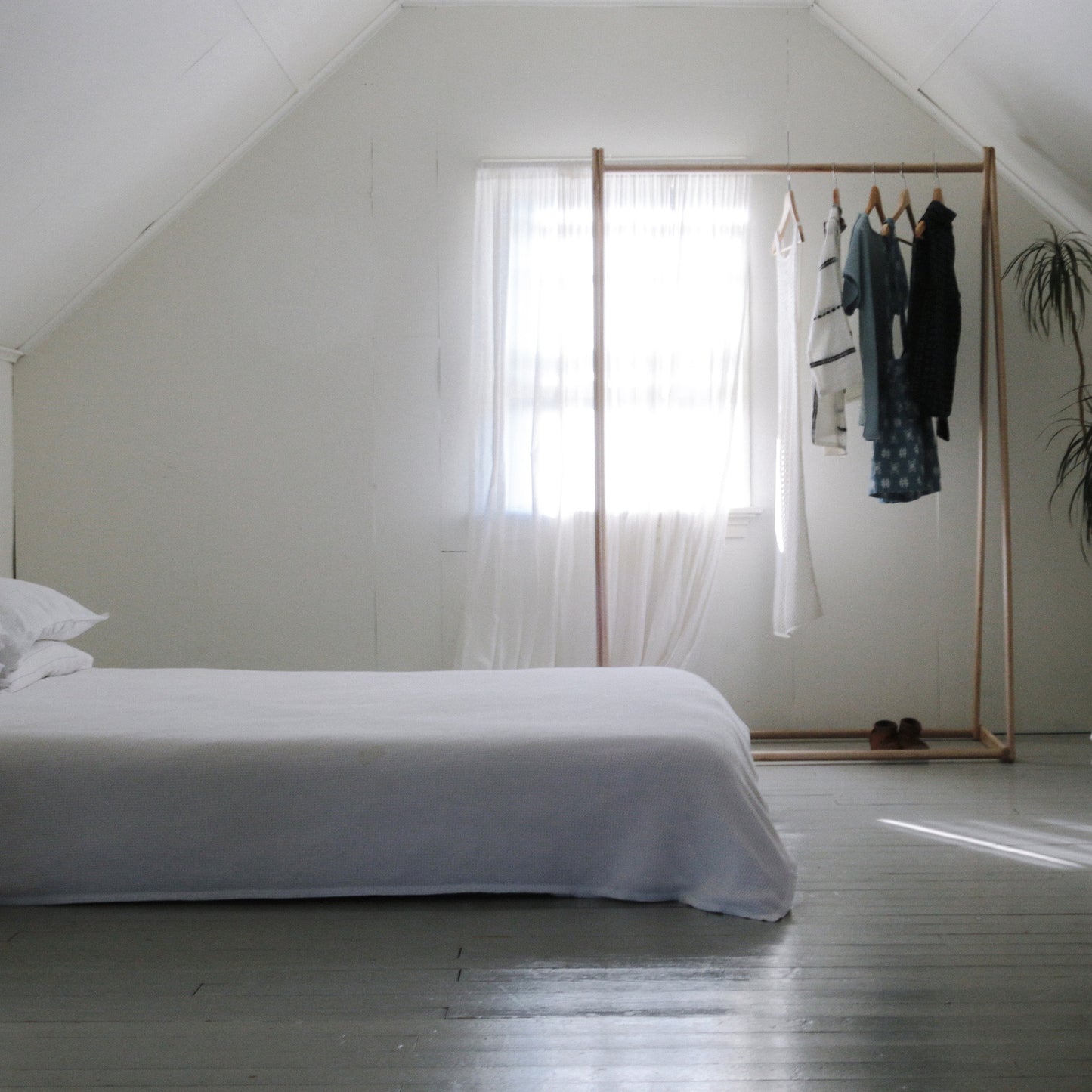 Tall Wooden Clothing Rack