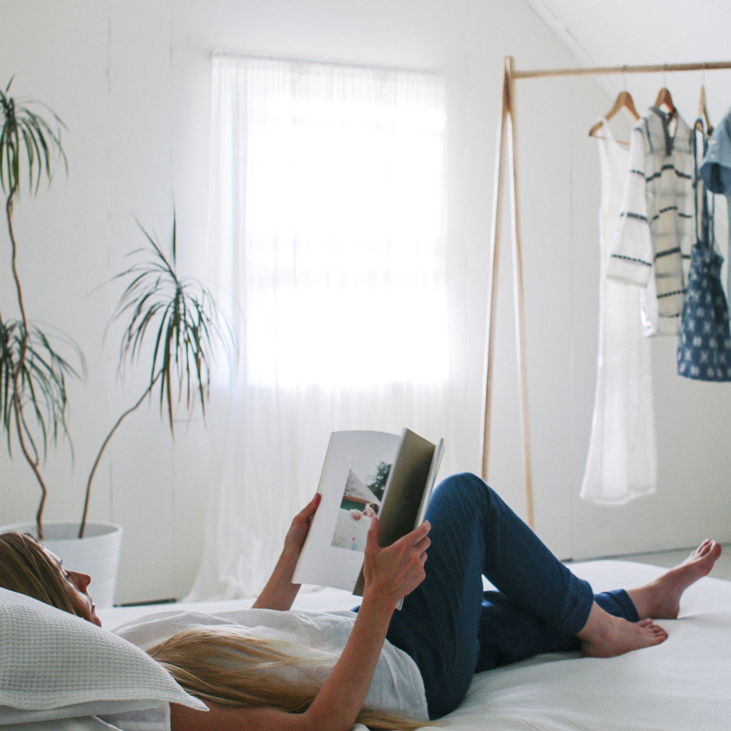 Tall Wooden Clothing Rack