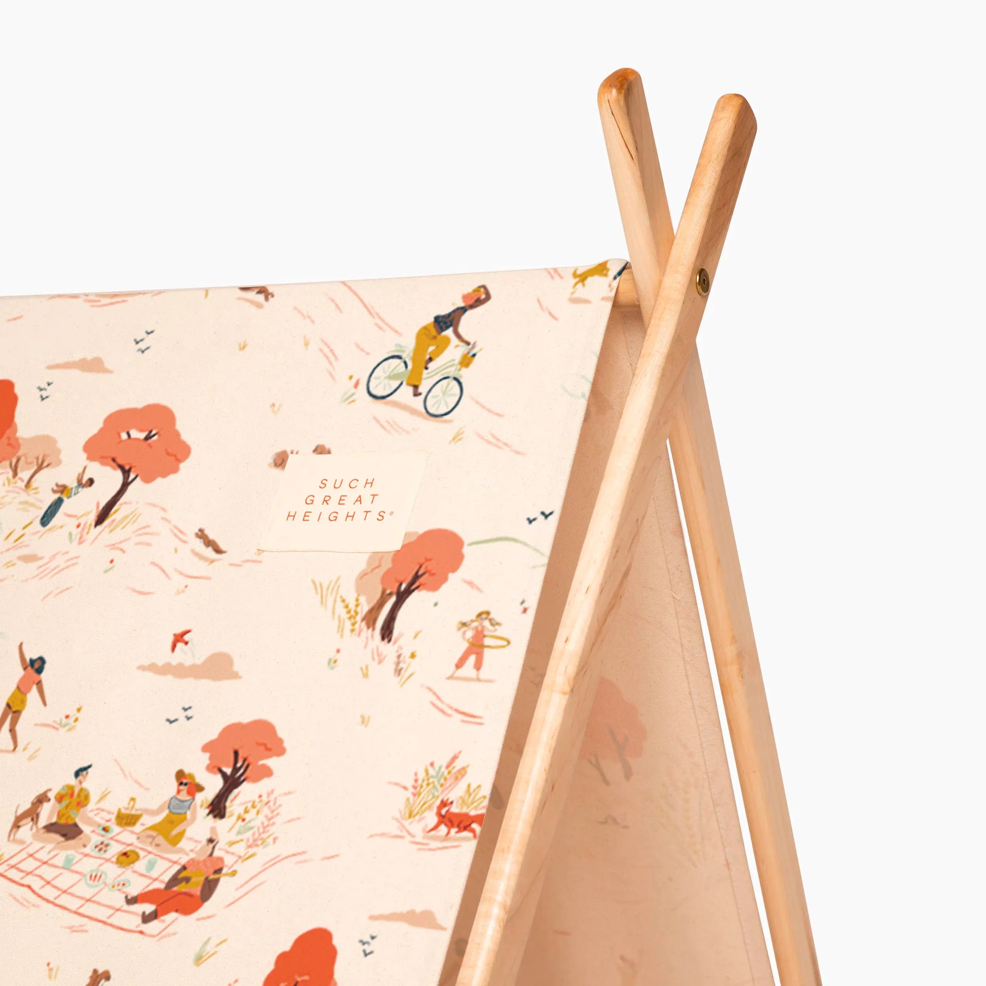 wooden tent with cool pattern 